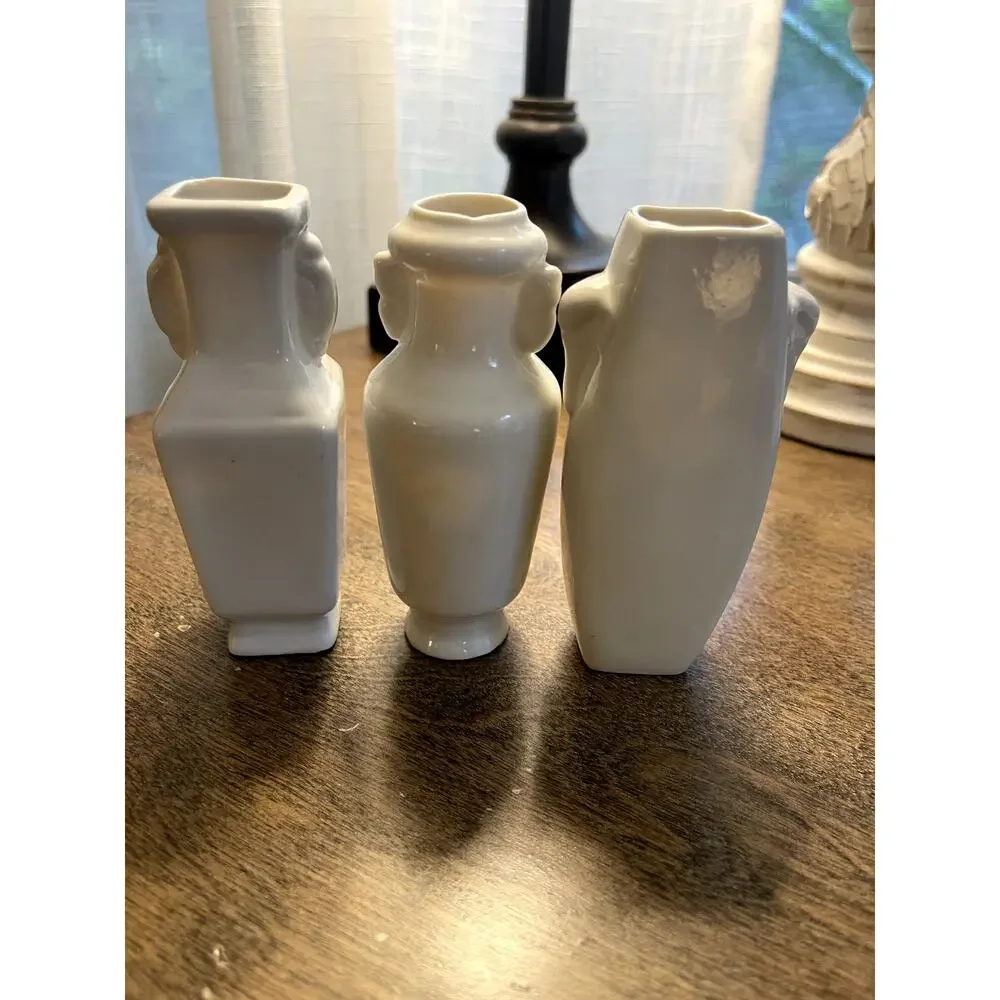 Set of 3‎ Miniature Handpainted Vases China Chinese